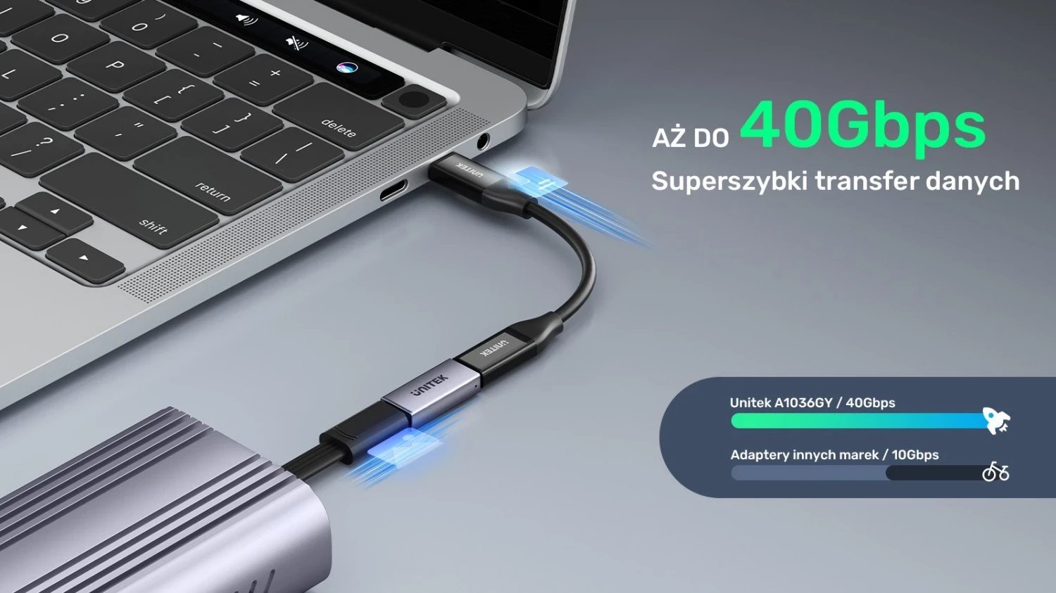 Lidhës Unitek USB-C(F) - USB-C(F) 8K 40Gbps 240W, ngjyrë argjendi