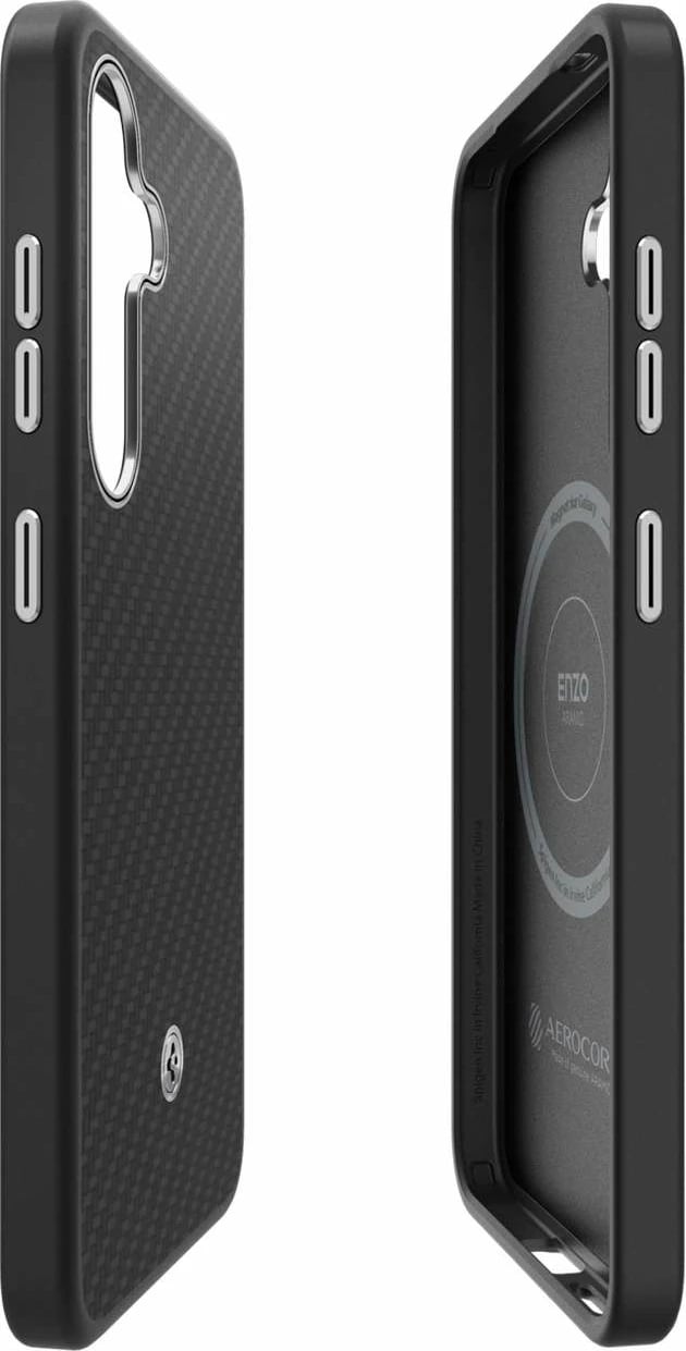 Mbështjellës Spigen Enzo Aramid GP-FPS931PGABW për Samsung Galaxy S25, MagFit, i zi