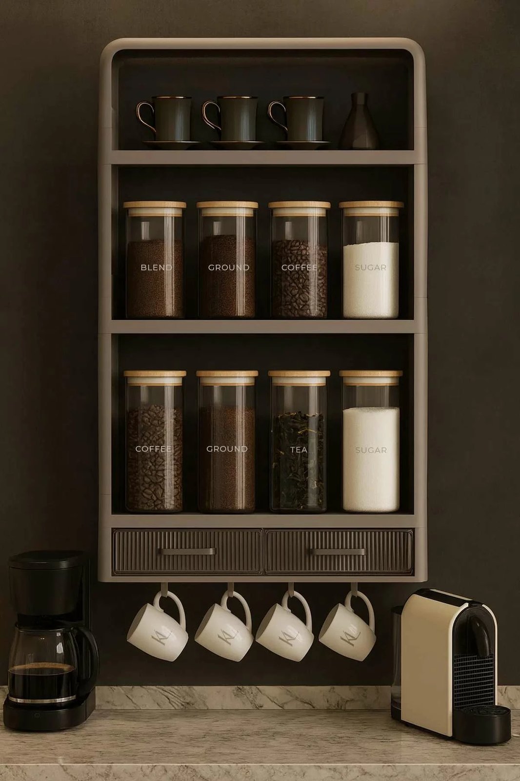 Raft multifunksional, ngjyrë kafe, Hermia Concept, MCH0011317