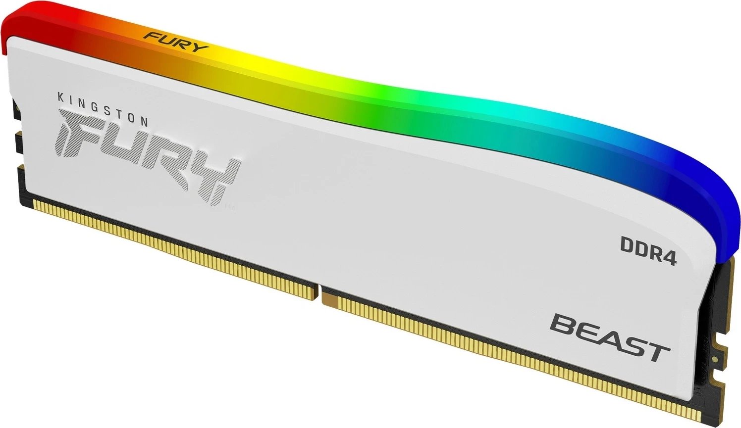 RAM memorie Kingston Fury Beast RGB Biała, 16GB RAM, 3600MHz