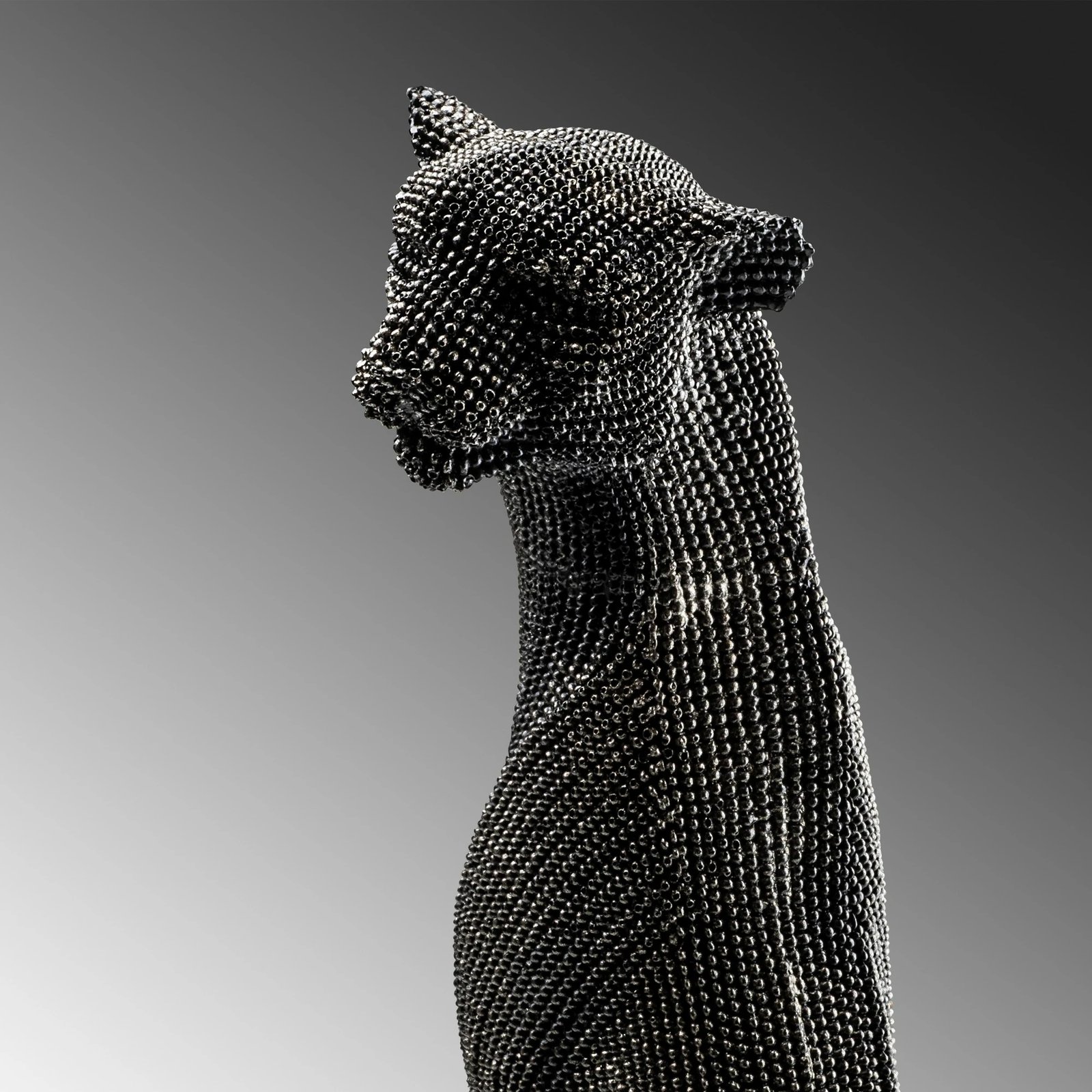 Objekt dekorativ Aberto Design, leopard, i zi