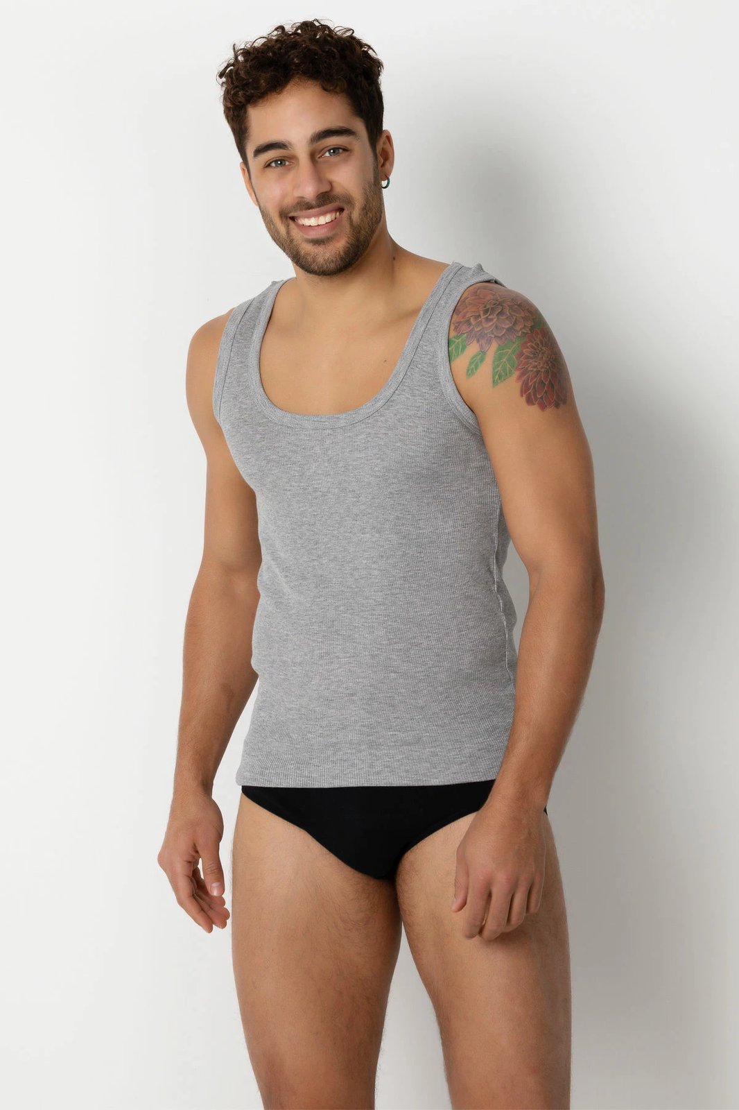 Fanellë e brendshme për meshkuj, Jumeon, 001-021005, ngjyrë gri, XXL