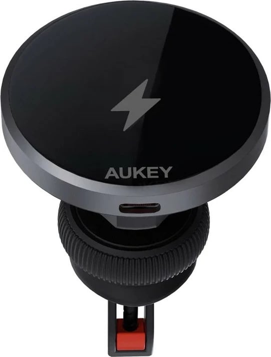 Mbajtës magnetik me karikues wireless AUKEY HD-MC13, Qi2 15W, me kabllo USB-C 1m, Zi