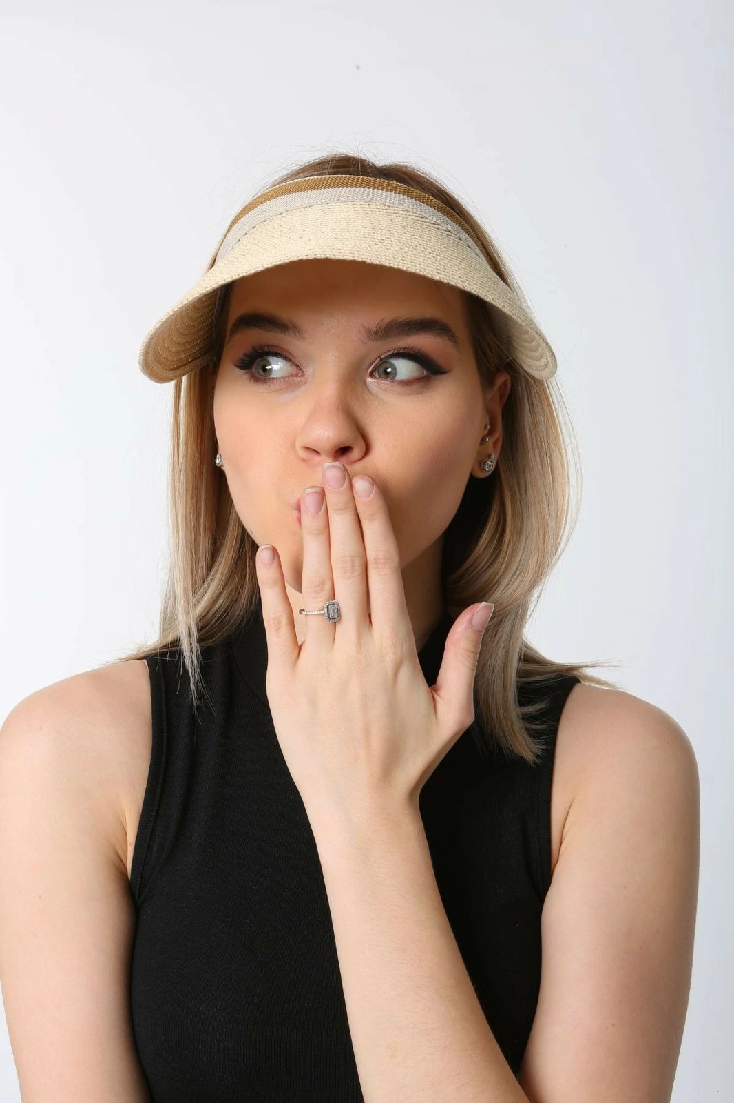 Kapelë verore për gra, ngjyrë bezhë, Jumeon Hsr2000, 58cm