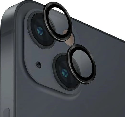 Mbështjellës alumini për lente kamerë UNIQ Optix, për iPhone 14 / 14 Plus, i zi