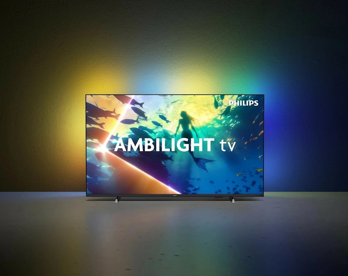 Televizor LED, Philips, 55PUS8100/12, 55", 4K UHD, Ambilight, Google TV, Dolby Atmos, HDR10+, Bluetooth