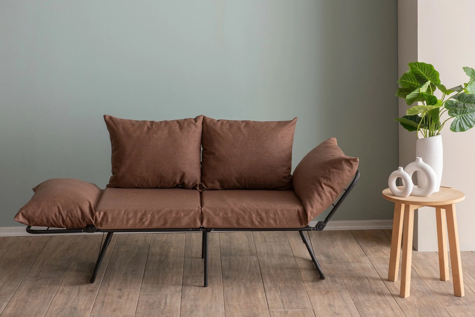 Divan-krevat dy ulëshe, ngjyrë kafe e çelët, Viper 2-Seater