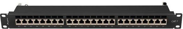 Patchpanel Lanberg PPS7-1024-B, 24 porta, 1U, CAT 7, e zezë