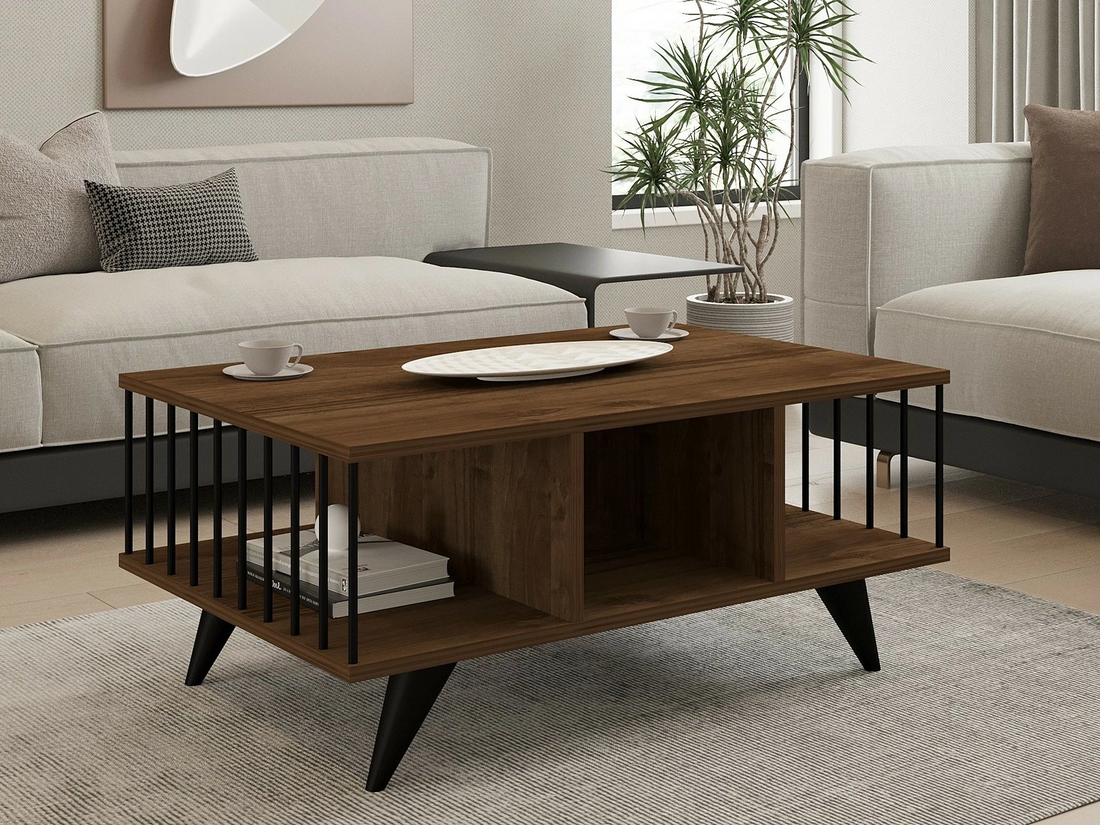 Tavolinë kafeje Hanah Home, Bert, ngjyrë arre