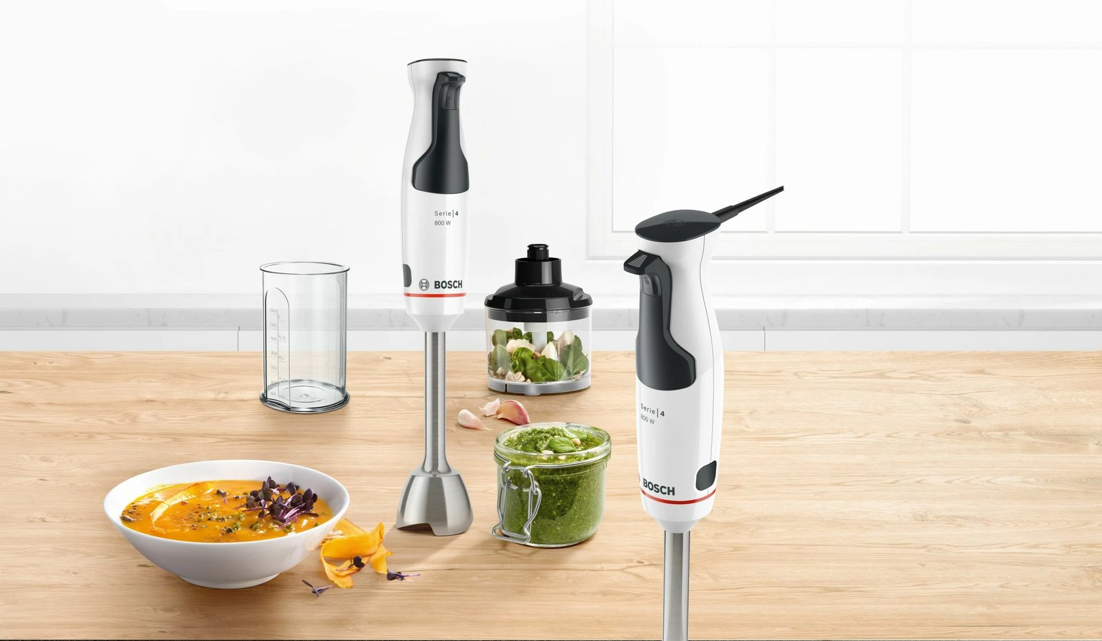 Blender Bosch MSM6S20B, 0.6 L, 1000 W, i zi, argjendtë