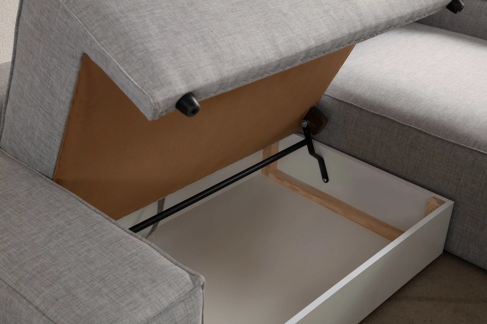 Kënd-sofë krevate Atelier del Sofa, Pırlo kënd i djathtë, gri e çelët Kënd-sofë krevate Atelier del Sofa, Pırlo kënd i djathtë, gri e çelët