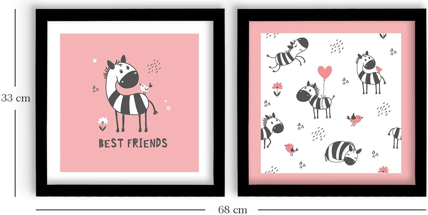 Pikturë dekorative me kornizë MDF (2 copë), Wallity, 2P3333SCT-020