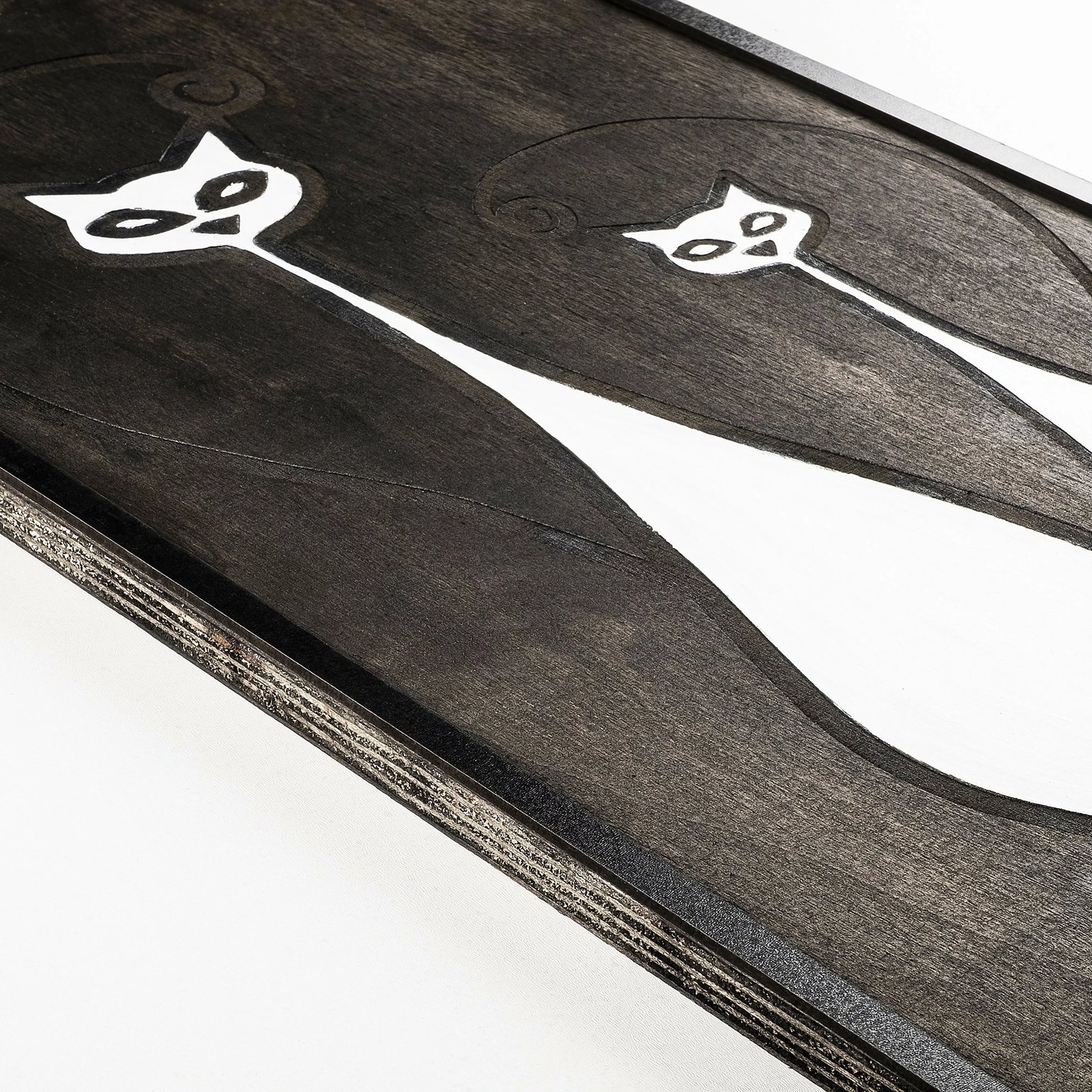 Aksesor dekorativ prej druri për mur, familje mace, Wallity