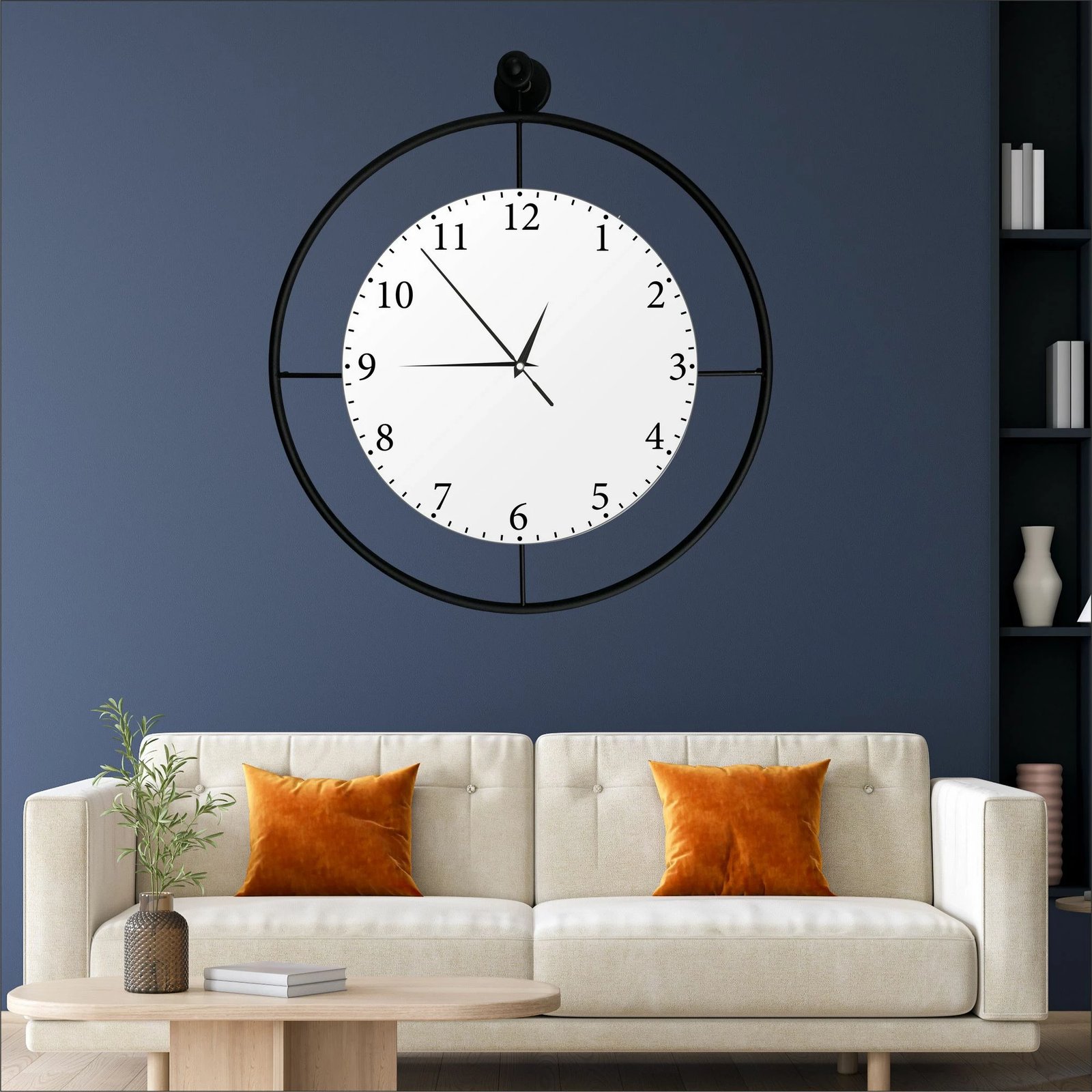 Orë muri dekorative metalike Wallity, Mclock-00132, e zezë