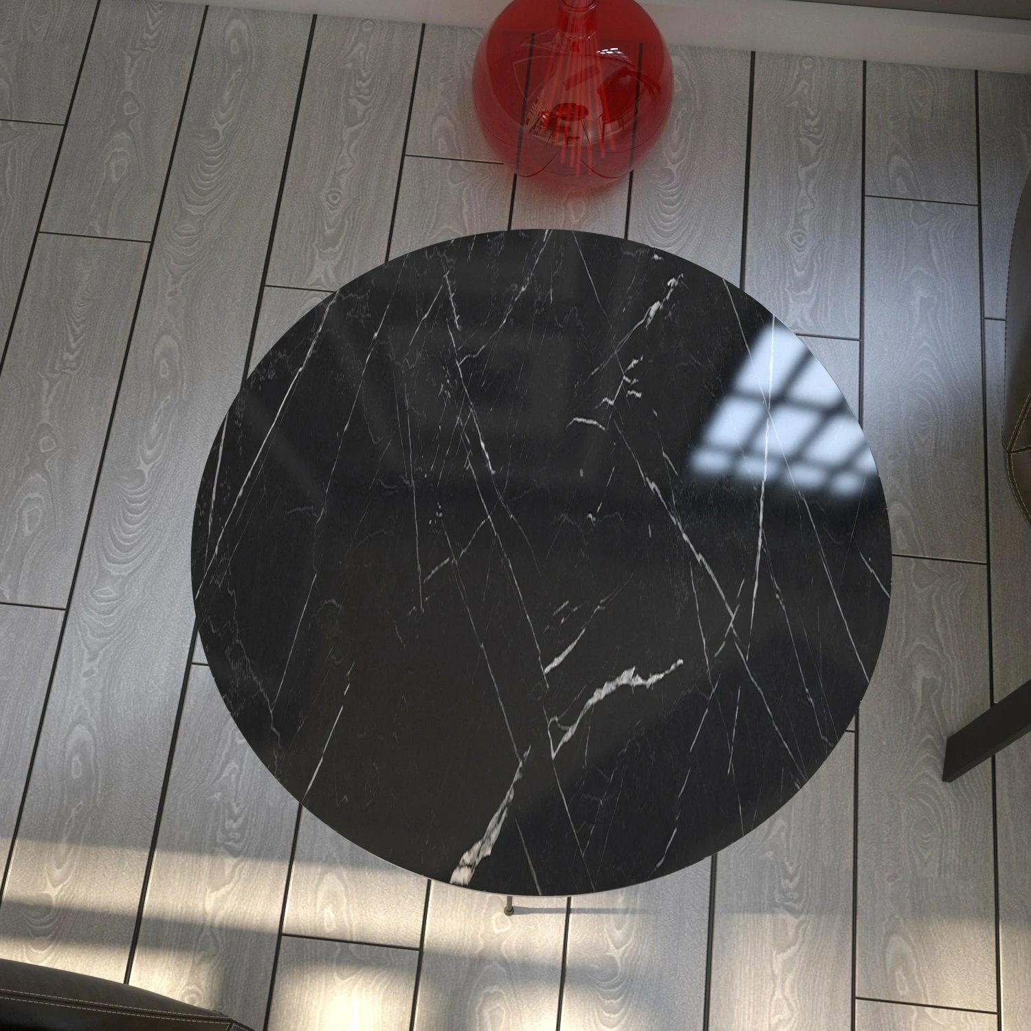 Tavolinë anësore Hanah Home, Sandalf - Royal, e zezë dhe e bardhë