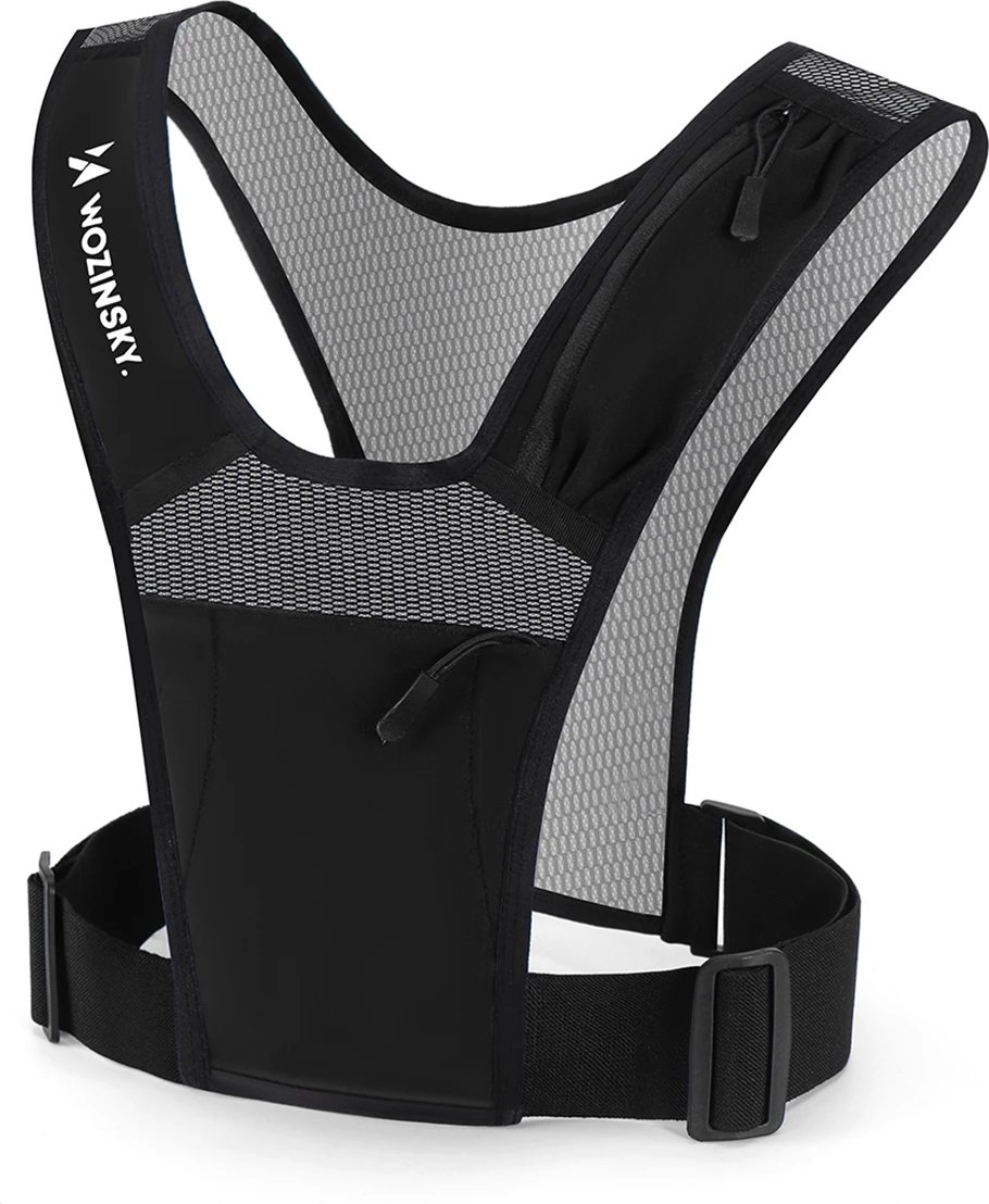 Jelek reflektues sportiv Wozinsky WKDB1, poliestër, 150g, i zi