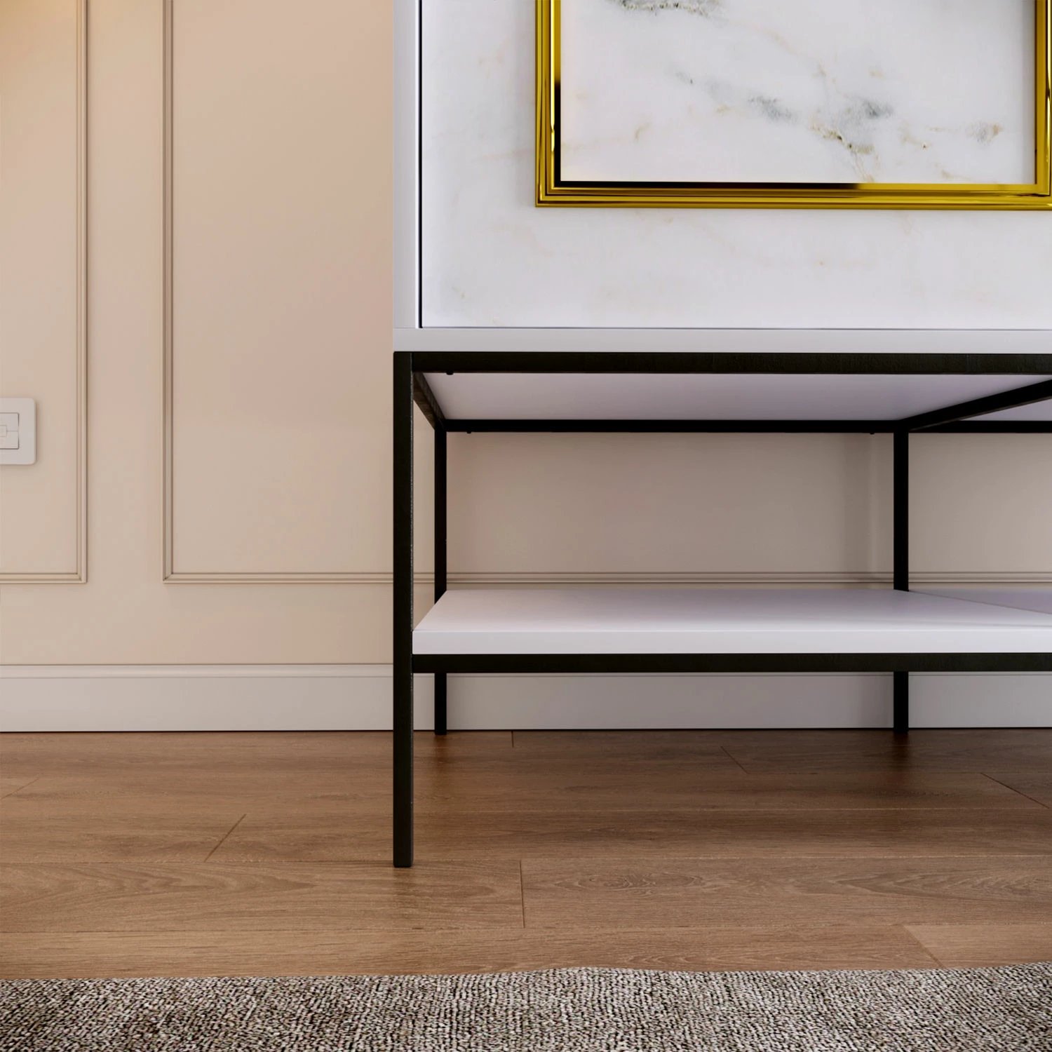 Dollap Hanah Home, Martin 120, bardhë, zi, ari