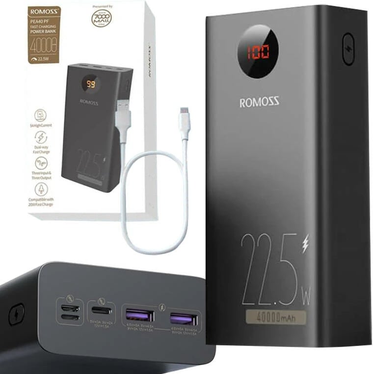 Powerbank Romoss PEA40PF 40000mAh, 22.5W, zi