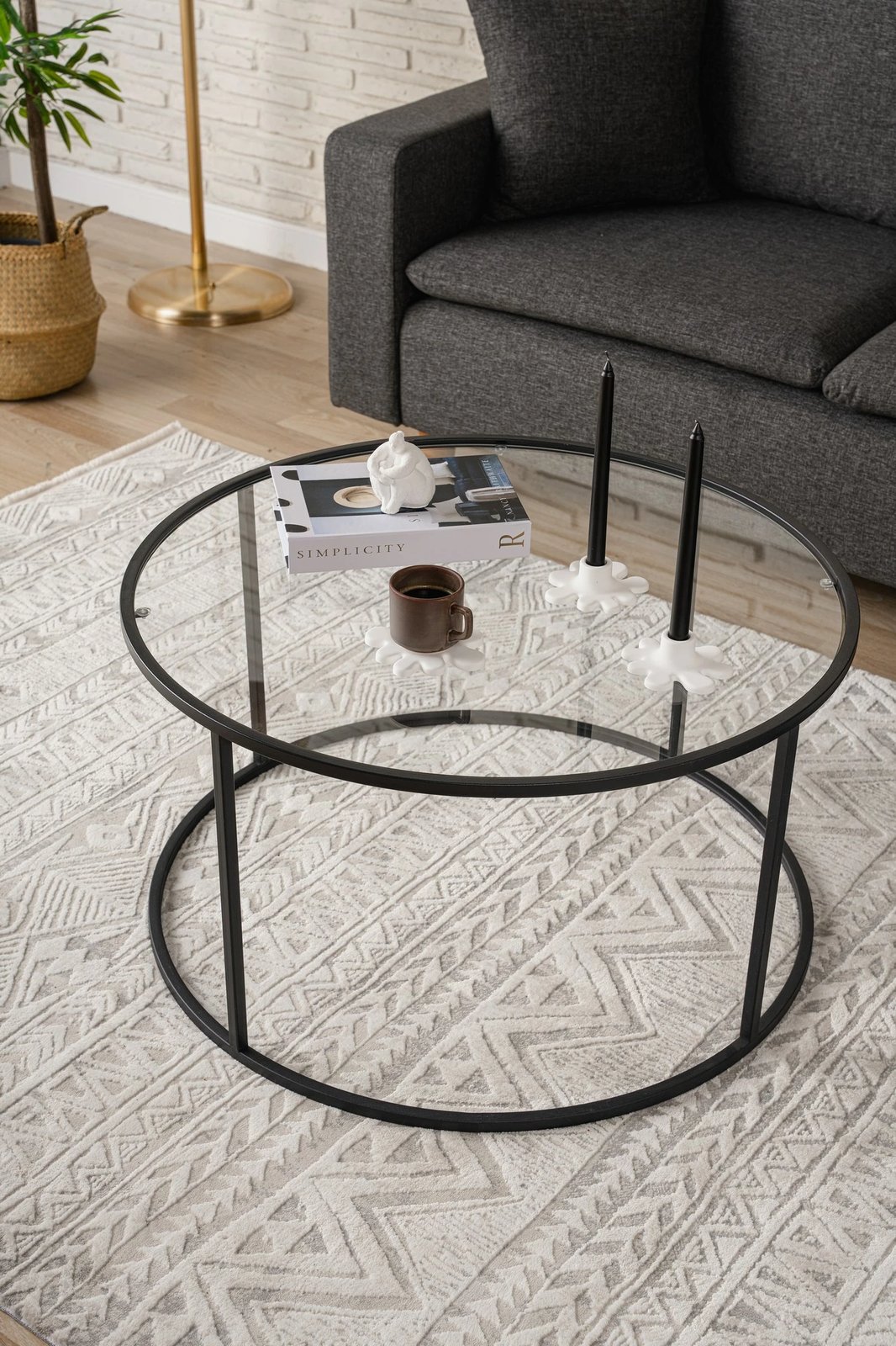 Tavolinë kafeje Hanah Home, Berlin, e zezë