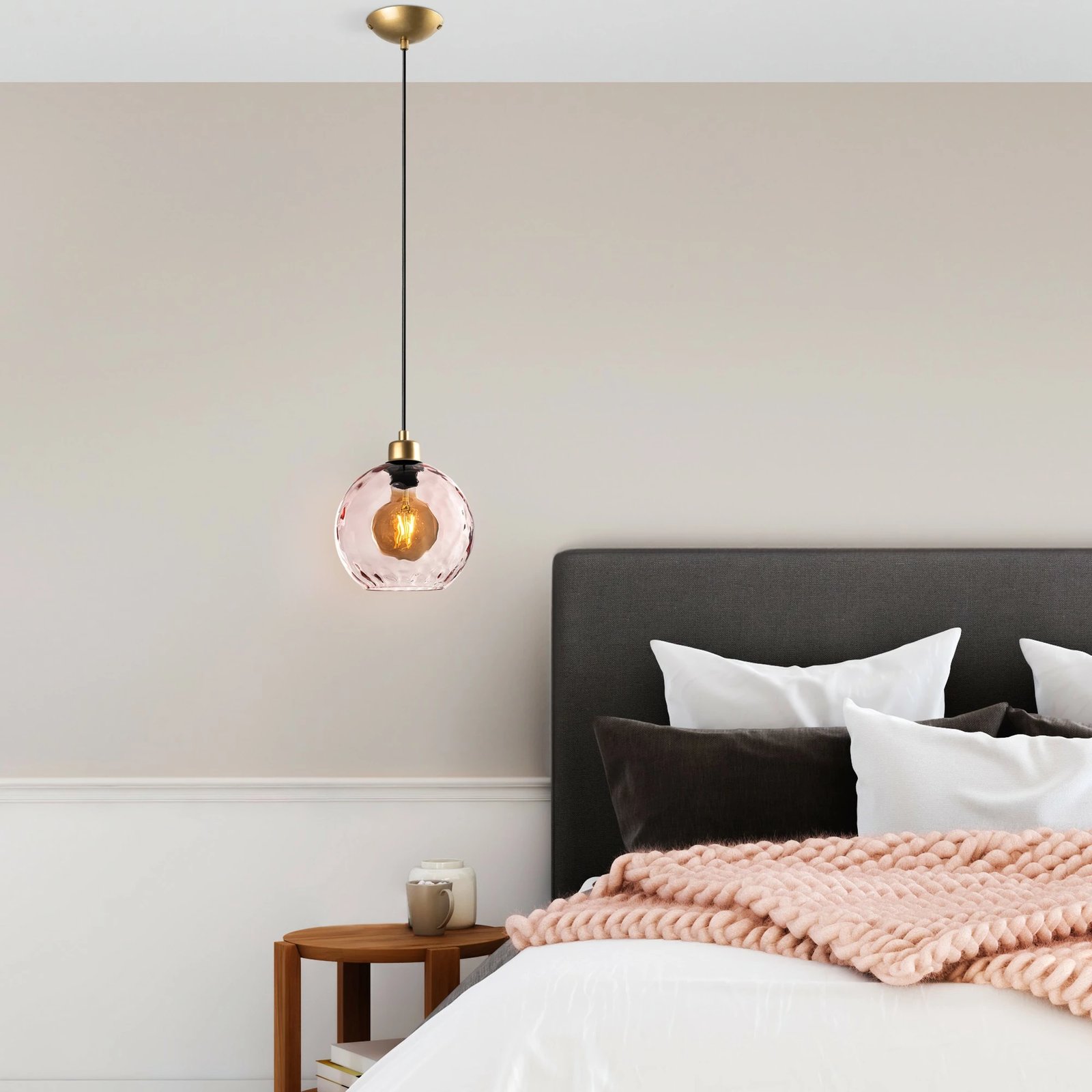 Llambë tavani Opviq Benek, rozë, 20-14313