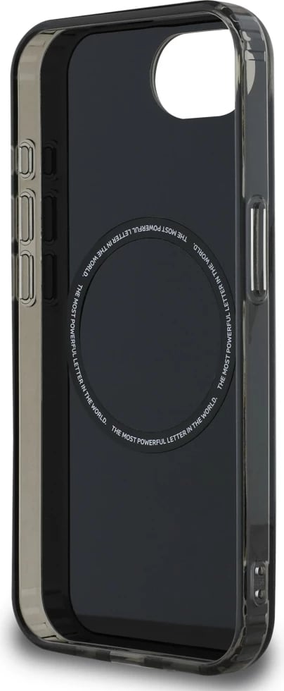 Mbështjellës BMW IML Metal White Circle MagSafe për iPhone 16e, i zi