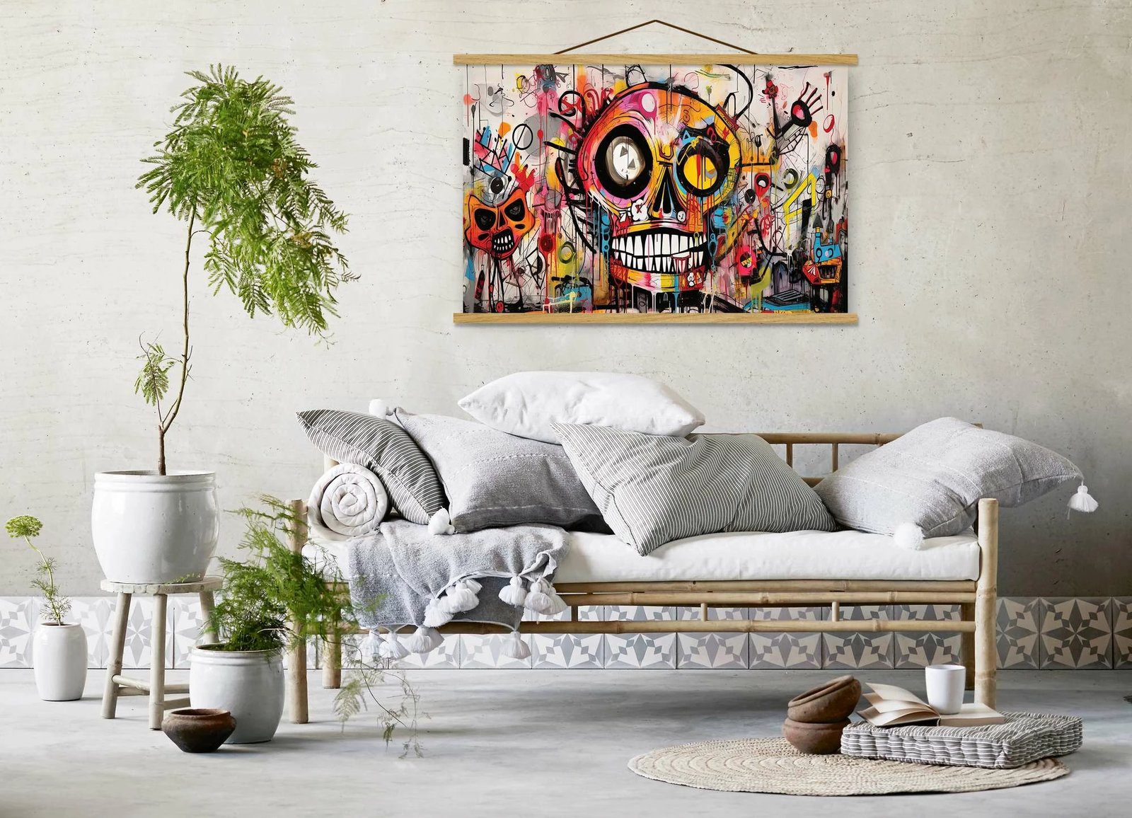 Pikturë dekorative me kornizë, shumëngjyrëshe, MRG65, 50x70cm