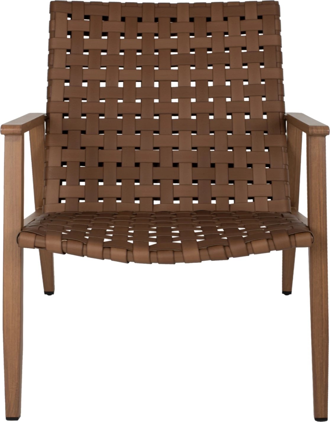 Karrige me krahë FELIPE, pamje druri metali & pamje lëkure ratan, FH5868.01, 63,5x75,5x77Hcm