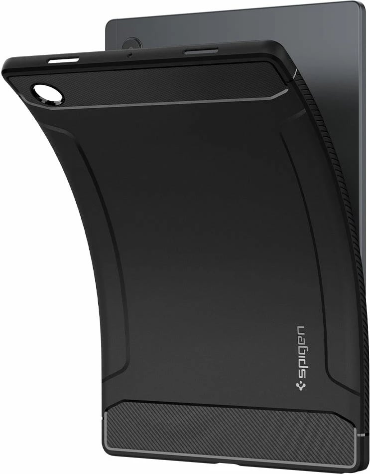 Mbështjellës tablet Spigen Rugged Armor për Samsung Galaxy Tab A8 10.5", TPU, standardi MIL-STD 810G, e zezë mat