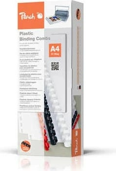 Krehëra plastikë për lidhje dokumentesh Peach, A4, 65 fletë, 100 copë, e zezë
