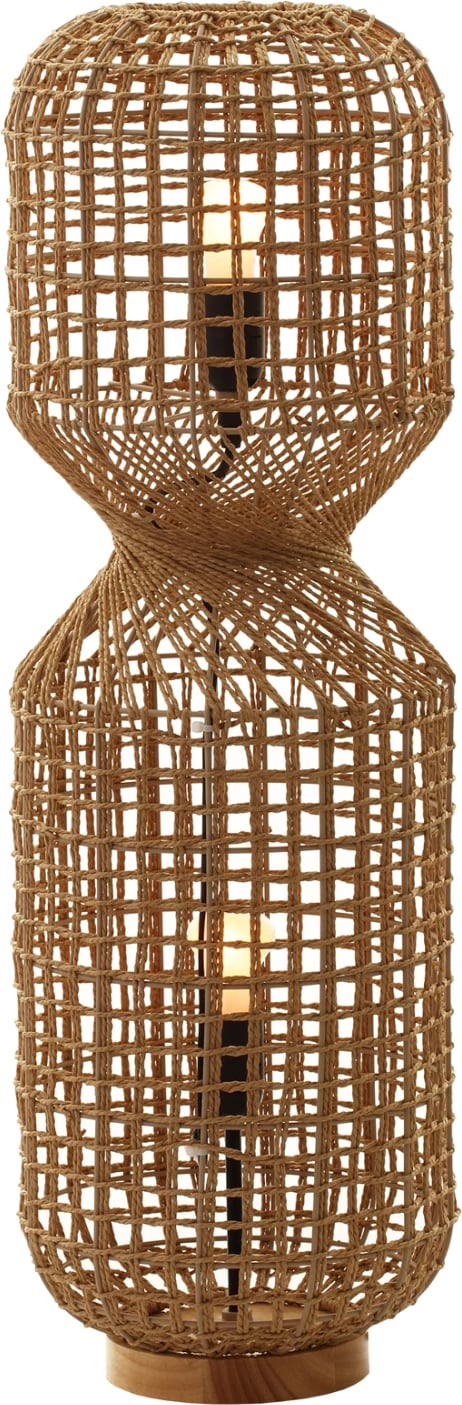 Llambë dyshemeje FH4359 metal-letër kafe - 2 llamba Φ25x78.5Hcm