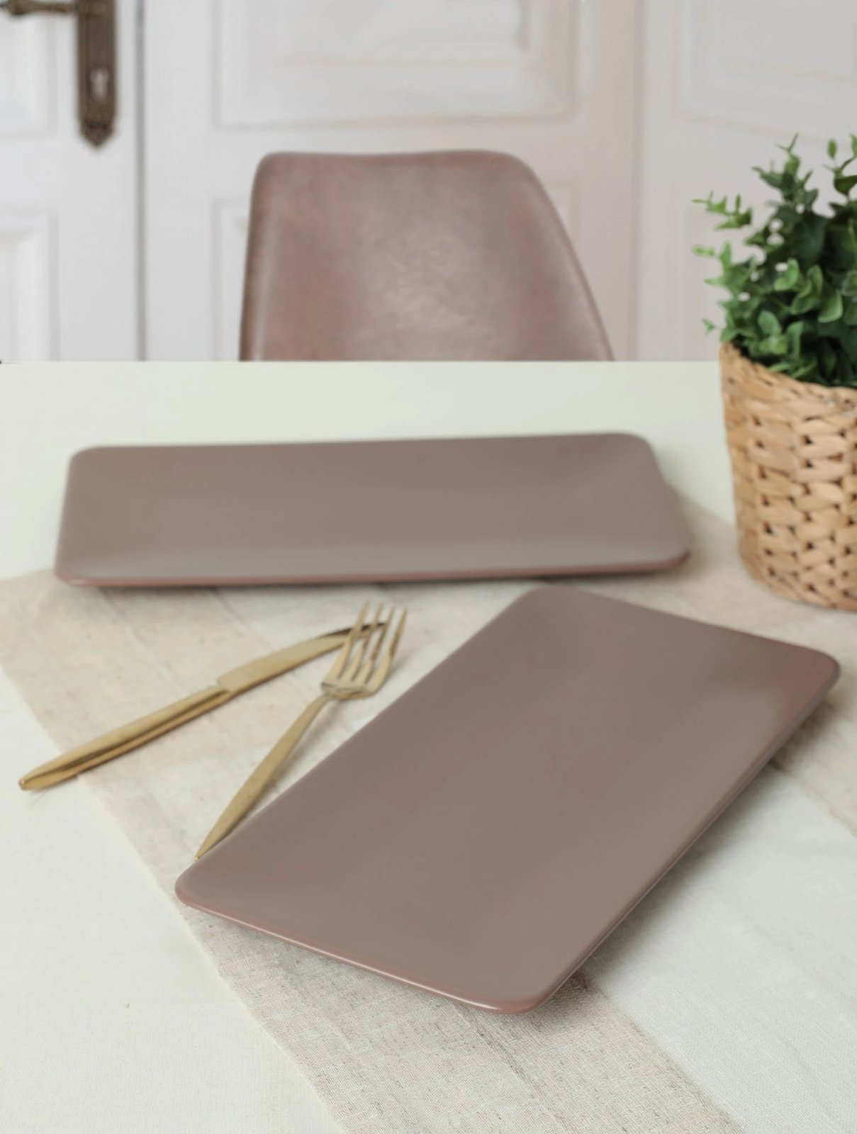 Set pjatash servirëse (2 copë), Hermia Concept, taupe, ST032002F958A000000MAKYK00