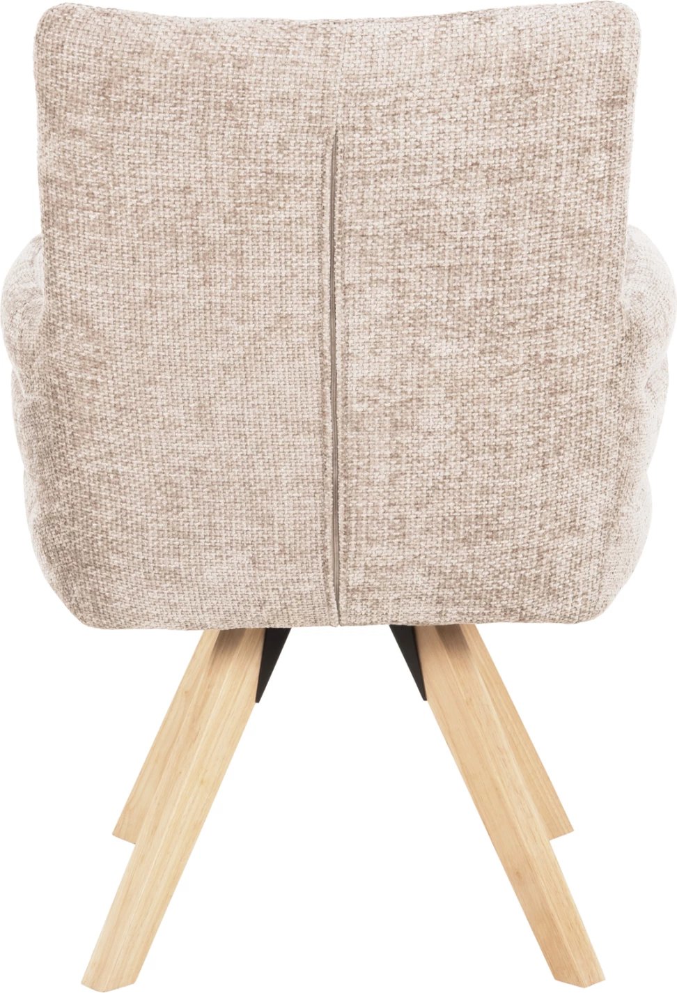 Karrige ngrënieje GAZER FH9845.04, pëlhurë bezhë, këmbë druri gome, 66x63x91H cm., set prej 2 copë