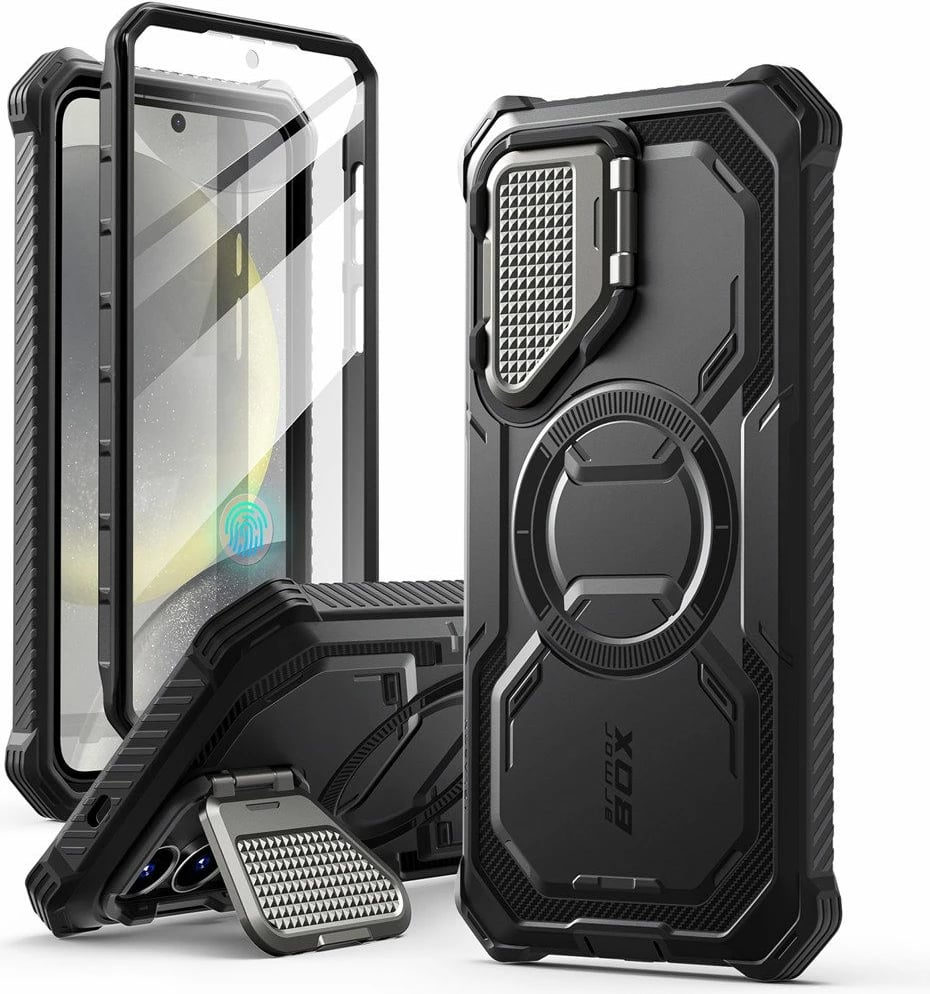 Mbështjellës Supcase ArmorBox MagSafe për Samsung Galaxy S25+, i zi