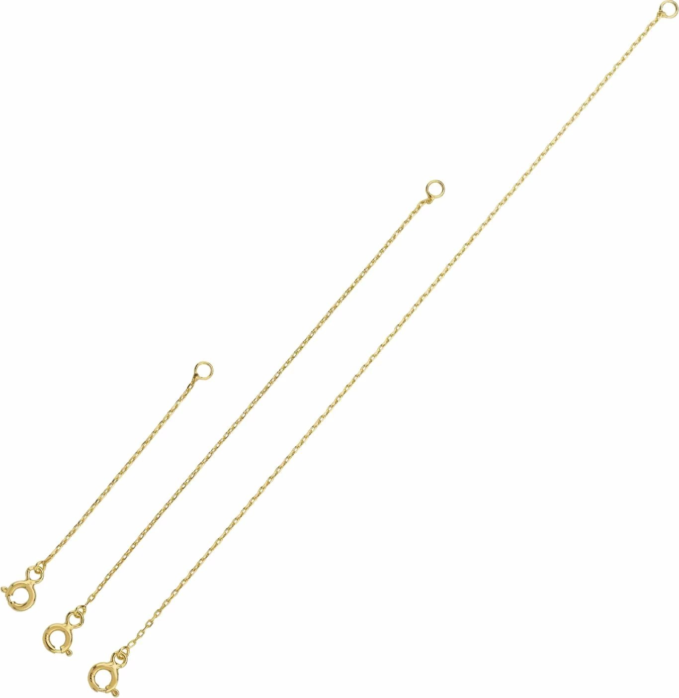 Zinxhir zgjatës argjendi, ngjyrë ari, set prej 3 copësh, NRZ1000073-GO05