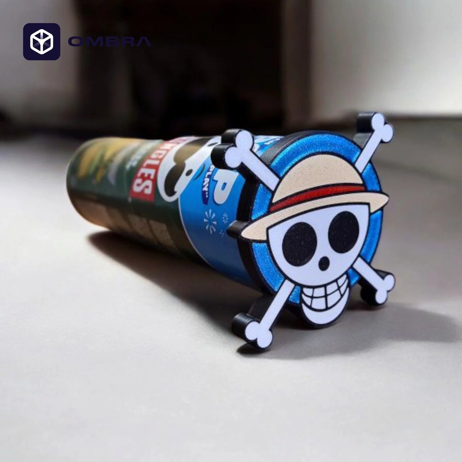 Dekor si mbajtëse për snacks, në stil të dizajnit "One Piece", e zezë