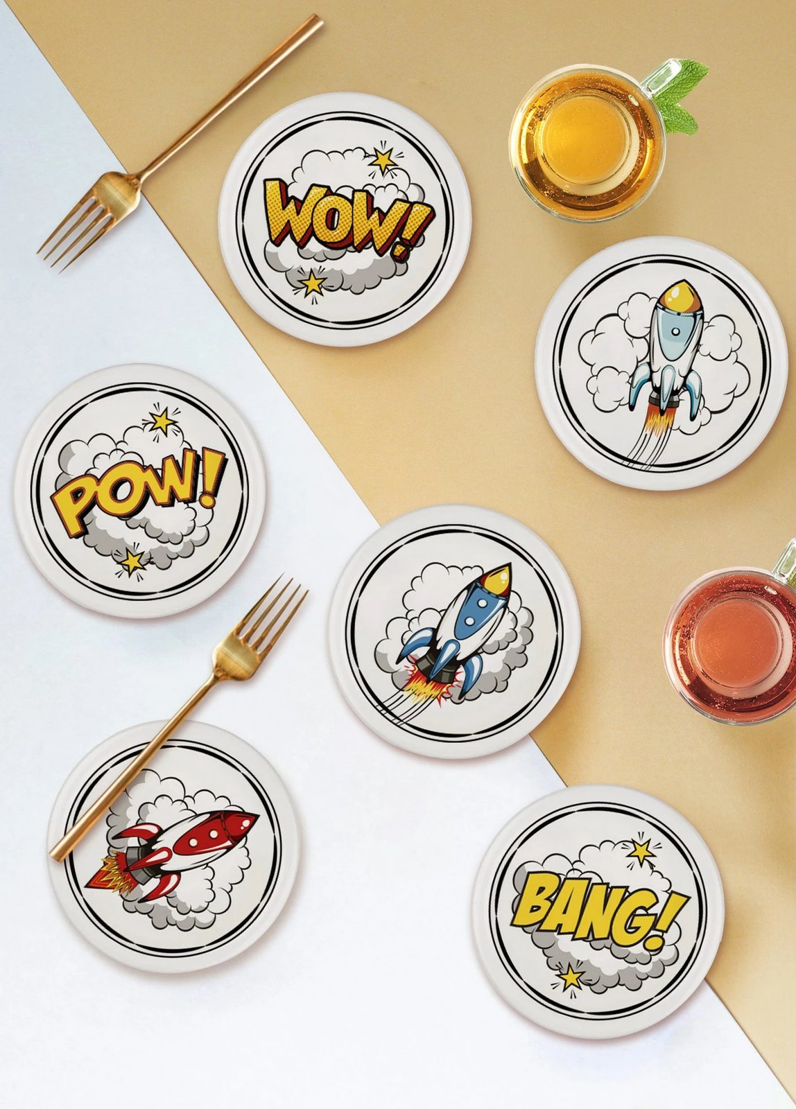 Set pjatash të vogla për meze (6 copë), Hermia, POP053