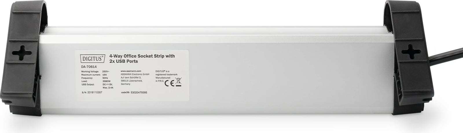 Shirit prizash Digitus 4-dalje me 2x porta USB, 1.5 m, i brendshëm, Tipi E / F, Tipi F (CEE 7/4), i zi, argjendtë, alumin Shirit prizash Digitus 4-dalje me 2x porta USB, 1.5 m, i brendshëm, Tipi E / F, Tipi F (CEE 7/4), i zi, argjendtë, alumin