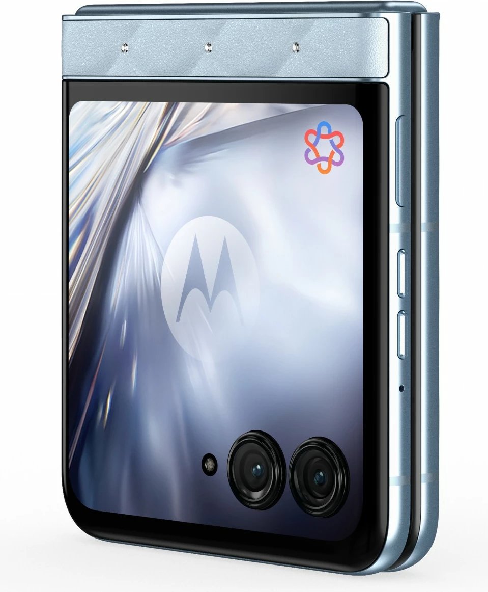 Celular Motorola razr60 + kufje Buds Loop, Swarovski Edition, blu Celular Motorola razr60 + kufje Buds Loop, Swarovski Edition, blu