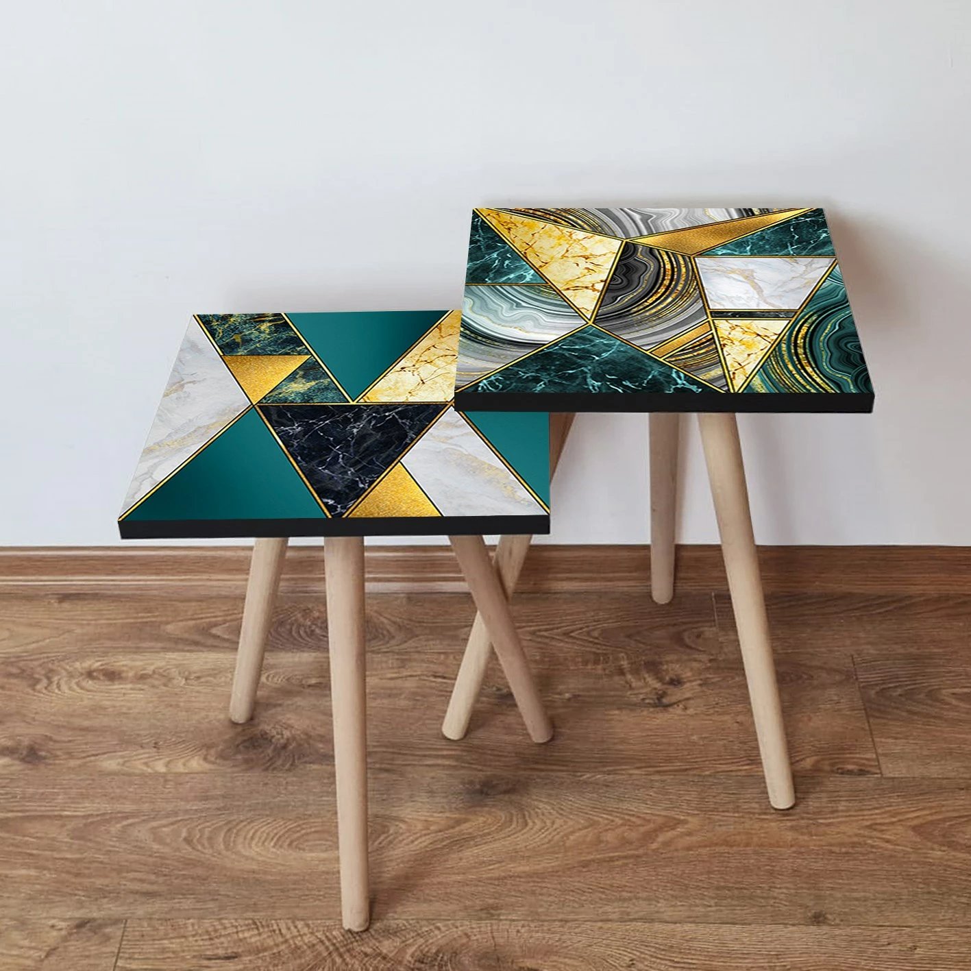 Set tavolina të mbivendosura, shumëngjyrëshe, Skye Decor, 2 copë, 2Shp417