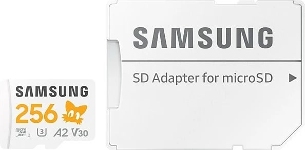 Kartelë memorie Samsung PRO Plus 256GB MB-MD256SA/LC1 me adapter SD, Bardhë