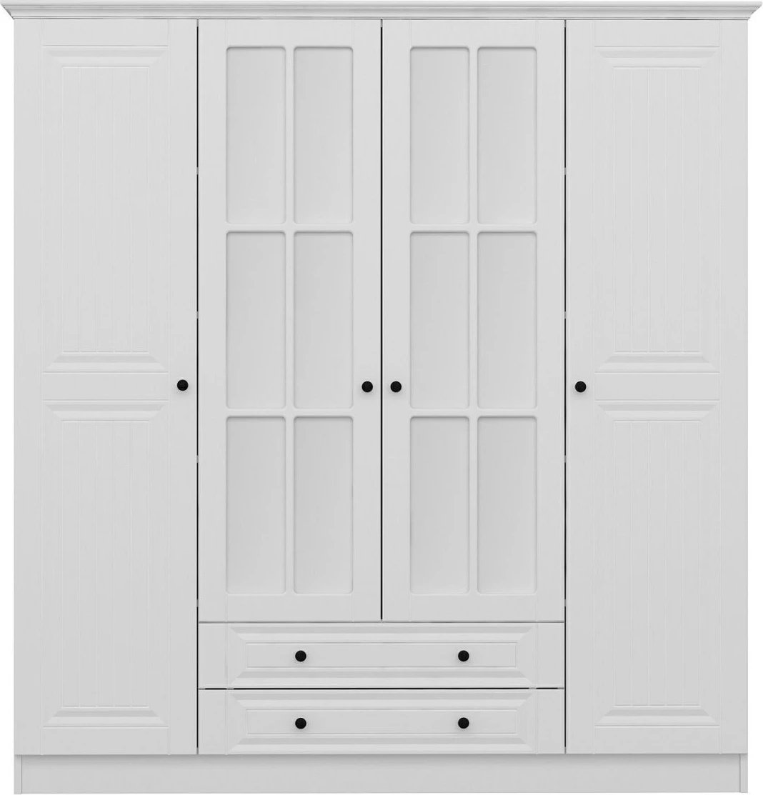 Dollap Hanah Home, Kale - 4781, i bardhë, me pasqyra