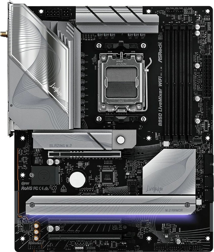 Pllakë amë ASRock B850 LiveMixer WiFi, Socket AM5, DDR5, Wi-Fi 7, 256GB
