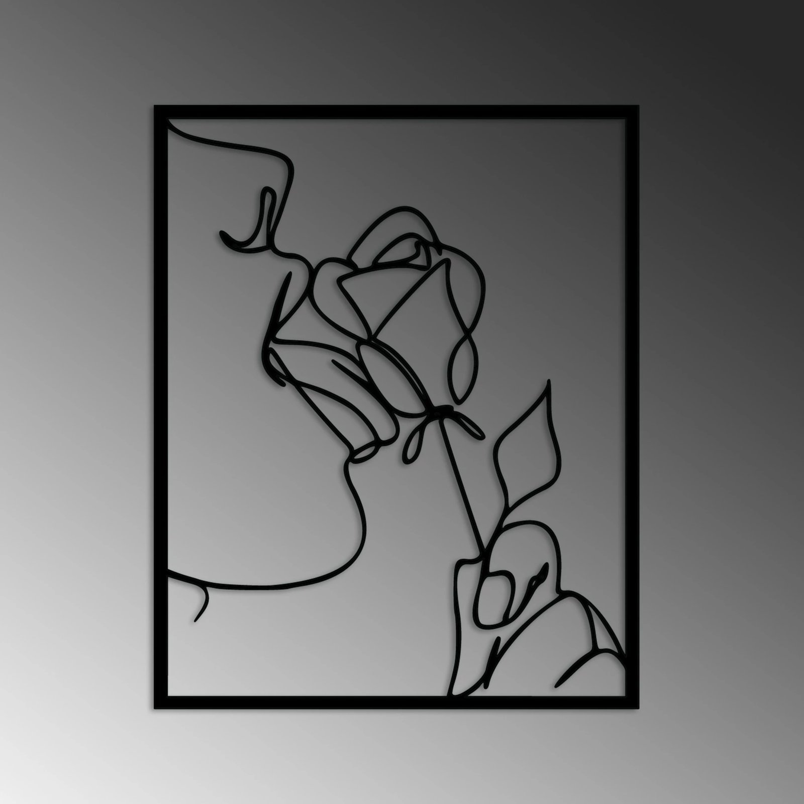 Aksesor dekorativ metalik për mur Wallity, Sweetness, ngjyrë e zezë