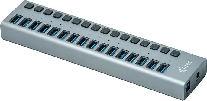 HUB USB 3.0 i-tec 16 porta, 90W, gri
