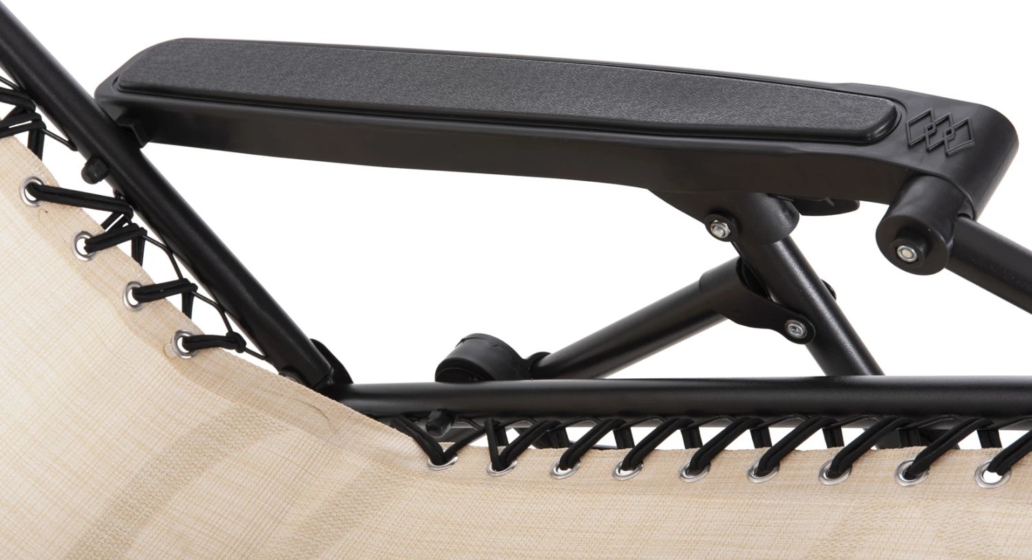 Karrige relaksuese shoqëruese FH5095.12, tekstilene bezhë-metal i zi, 67x145x110H cm., set prej 2 copash