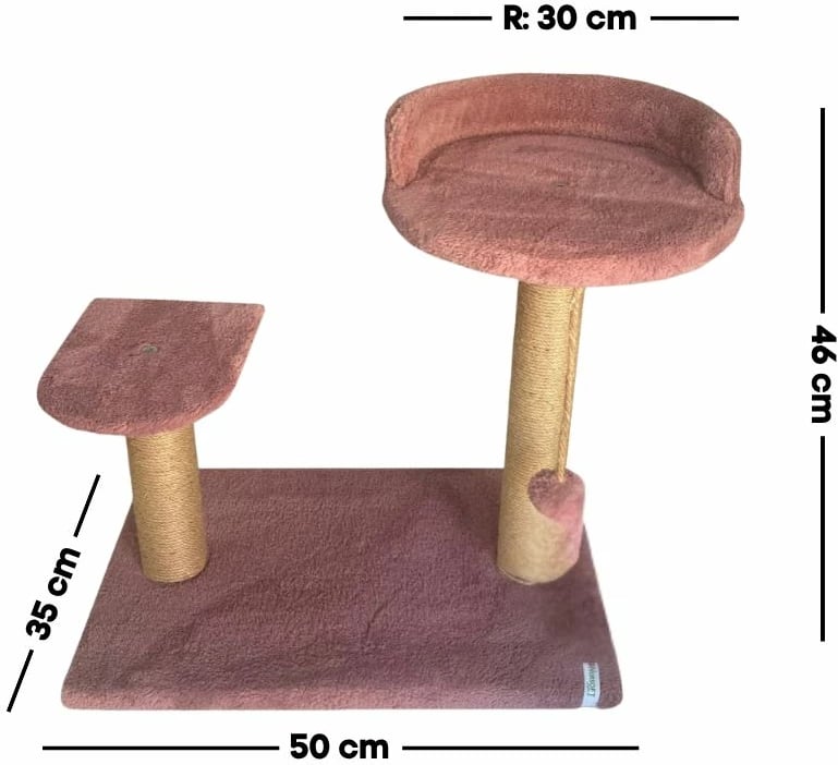 Dërrasë gërvishtëse për mace, Paws & Whiskers, Tiana, ngjyrë dusty rose