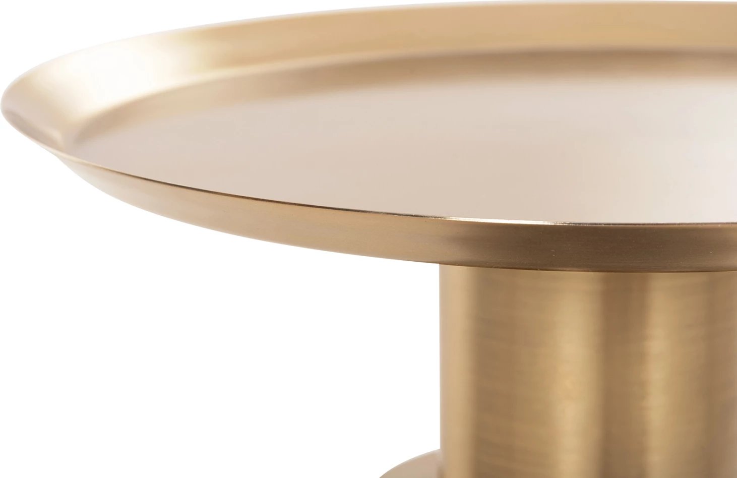 Tavolinë anësore BALLIN FH9725, xham blu-metal në ar Φ37,5x49,5H cm