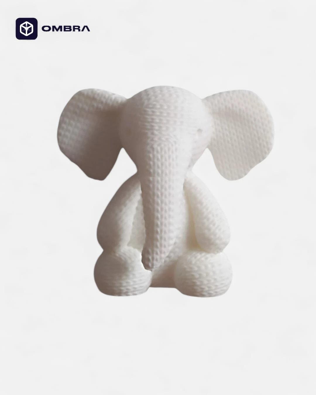 Knitted Elephant Fridge Magnet SET - e bardhe, e gjelbert