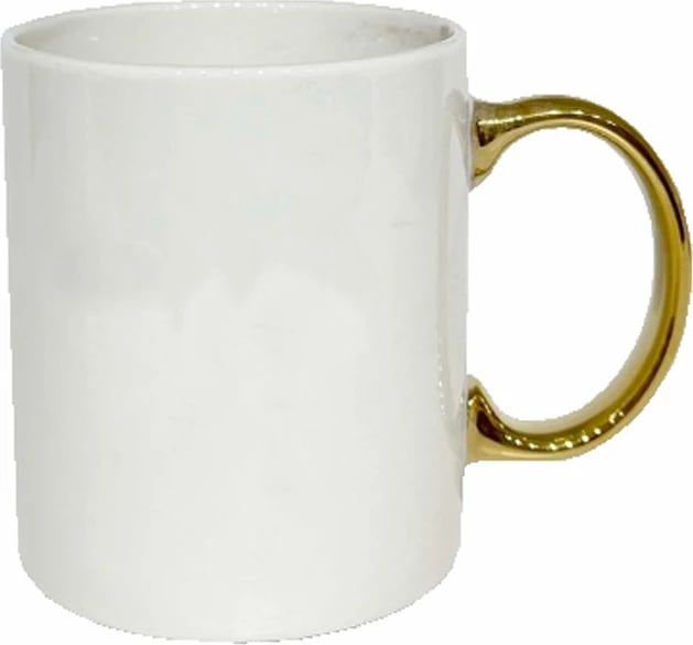 Filxhan Goldie, porcelan New Bone China, i bardhë me dorezë të artë, 8x8x10cm