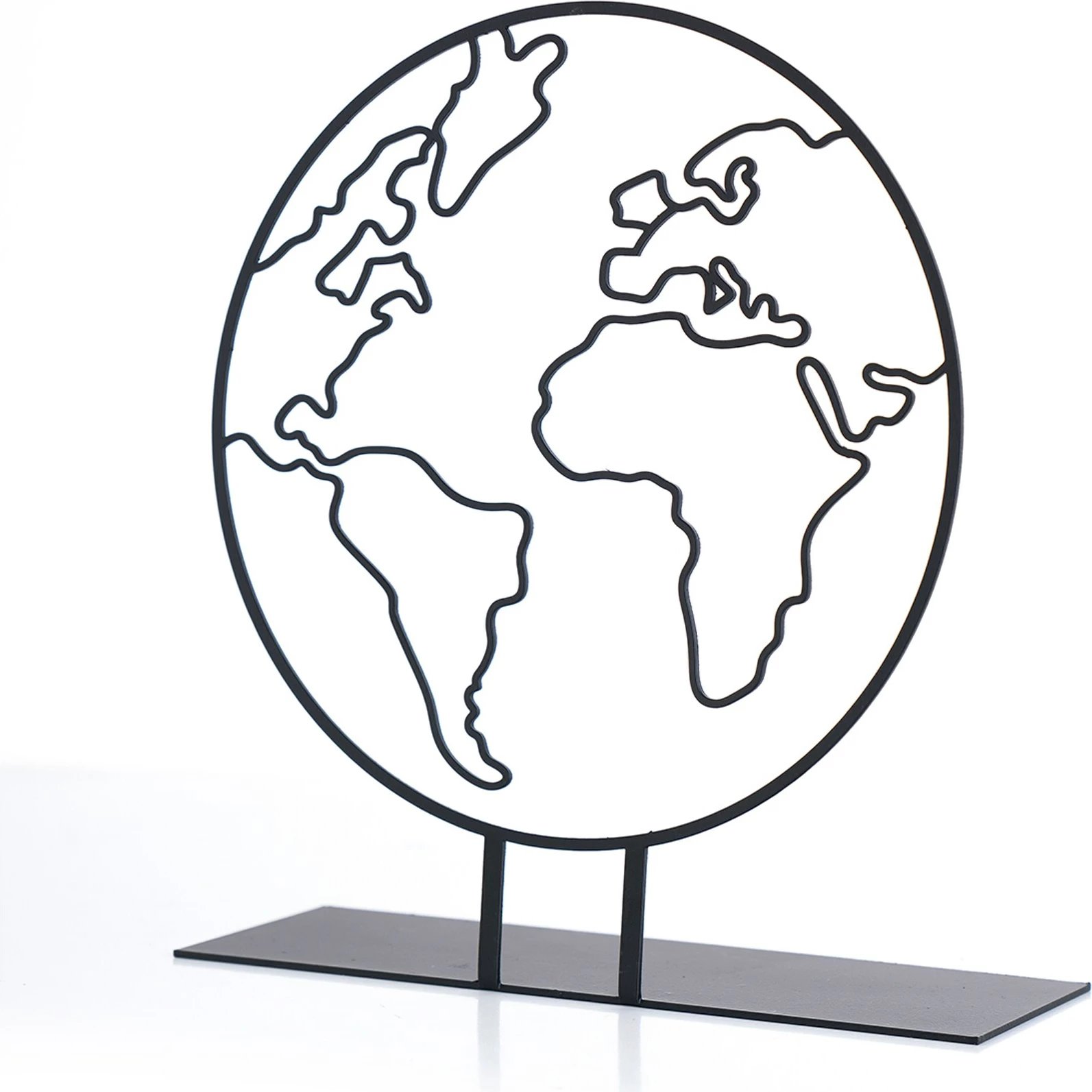 Dekor glob metalik, ngjyrë e zezë, Aberto Design, Foglia